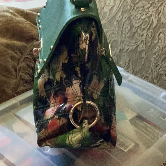 Limited edition Sharif bag patient leather and leather with floral fabric lining - Picture 14 of 14